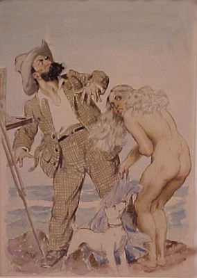 City Collection Norman Lindsay - Bradley and Cora on the Beach