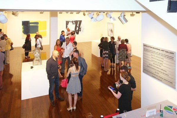 Mid West Art Prize 2015 - inside gallery during VIP function
