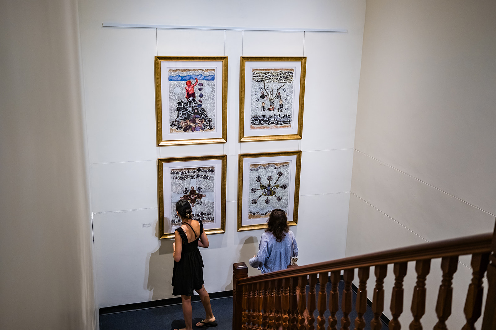 Stairwell Gallery - Unravelling Archives 1-4 by Charmain Green and Mark