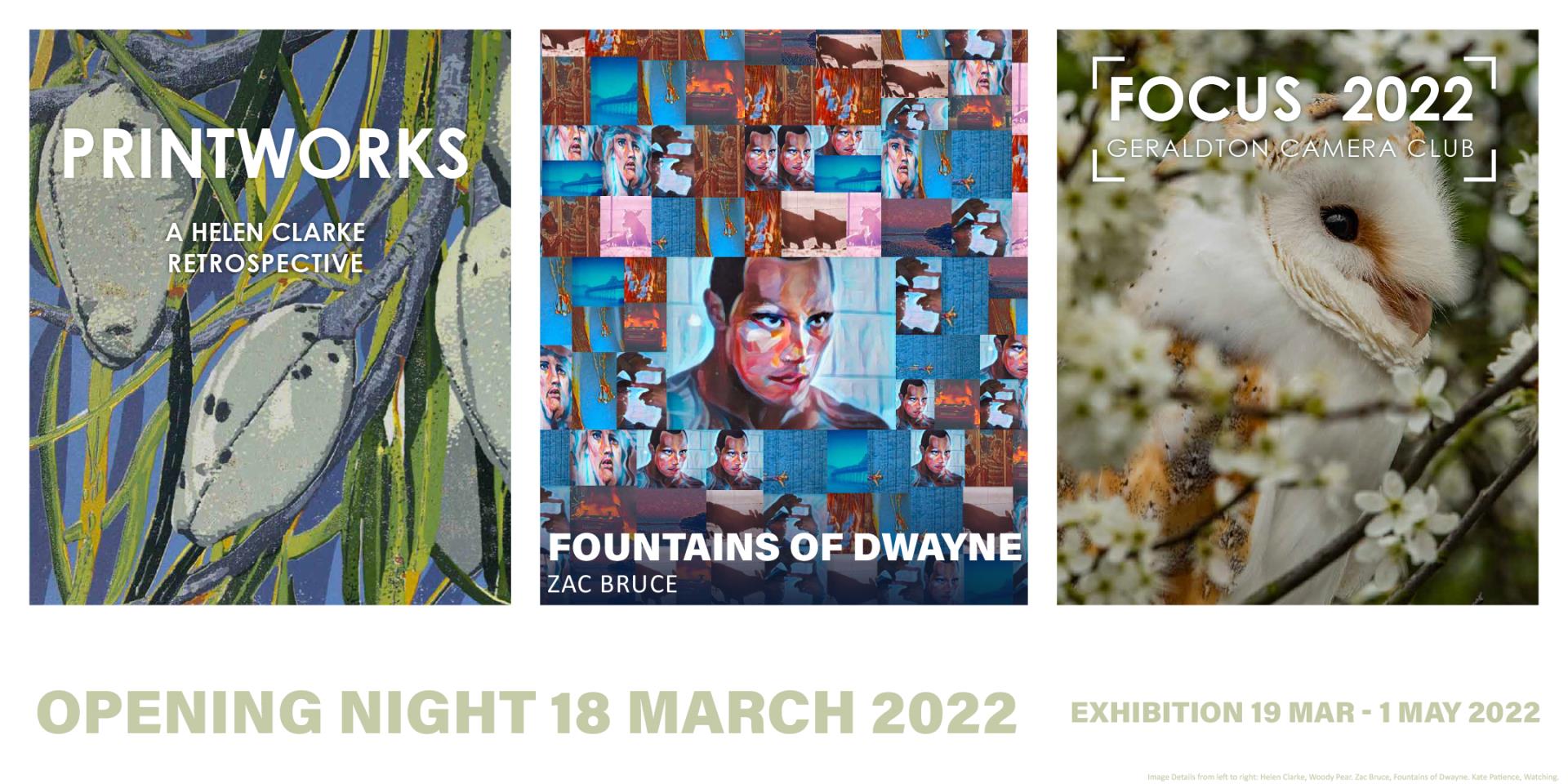 Exhibition Openings: PRINTWORKS | Fountains of Dwayne | FOCUS 2022